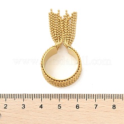 Кольца-манжеты из нержавеющей стали 304 с круглыми кисточками для женщин&nbsp;LS-RJEW-U039-03G