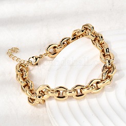 Браслеты-цепочки из нержавеющей стали 304 для женщин&nbsp;BJEW-P388-01G