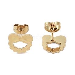 Boucles d'oreilles à tige en acier inoxydable 304 plaqué sous vide PVD pour femmes&nbsp;EJEW-A048-18G