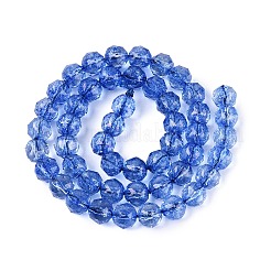Brins de perles de verre transparentes craquelées&nbsp;GLAA-Q108-02A-02