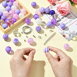 DIY-Kits zum Herstellen von Bubblegum-Schmucksets&nbsp;DIY-CJC0009-08A