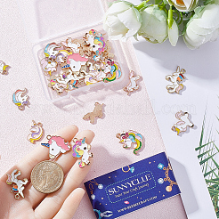 40шт 10 стиля подвески из сплава с эмалью&nbsp;ENAM-SC0004-33