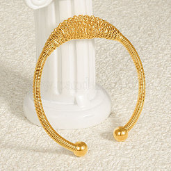 Стильные браслеты-манжеты из пружинной проволоки из нержавеющей стали 304&nbsp;XA6036-2