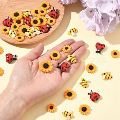 45шт 5 стиля непрозрачные кабошоны из смолы&nbsp;CRES-YW0001-36