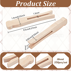 350 Stück flache Bastel-Holzclips&nbsp;DIY-WA0001-27