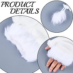 1 пара замшевых перчаток без пальцев&nbsp;AJEW-CY0002-16B