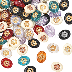 200 шт. двухцветных непрозрачных и прозрачных акриловых металлических бусин&nbsp;OACR-SC0002-69