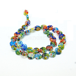 Millefiori стеклянные плоские круглые нити бисера&nbsp;X-LK-P008-06