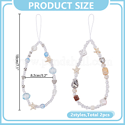 Ремешки для мобильных телефонов из синтетической бирюзы&nbsp;HJEW-AR00026