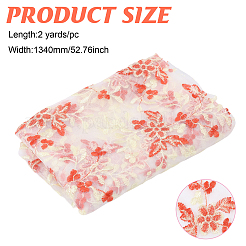 Кружевная ткань с цветочным узором и вышивкой из полиэстера&nbsp;DIY-WH0888-199B