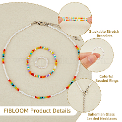 Красочный комплект украшений&nbsp;SJEW-FI0001-08