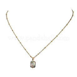 Geometrischer Anhänger aus natürlicher Paua-Muschel&nbsp;NJEW-JN06352