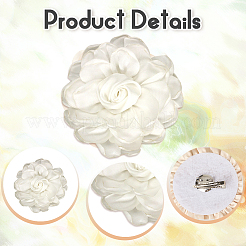 Атласный цветок для аппликаций с орнаментом&nbsp;FIND-WH20033-070B