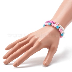 Ensembles de bracelets extensibles en perles d'argile polymère faites à la main&nbsp;BJEW-JB06424-05