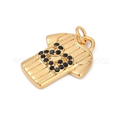 Подвески из нержавеющей стали 304 с микропаве из кубического циркония&nbsp;STAS-D305-02G-D