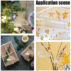 DIY незавершенные радужные деревянные подвесные украшения&nbsp;WOOD-WH0030-48