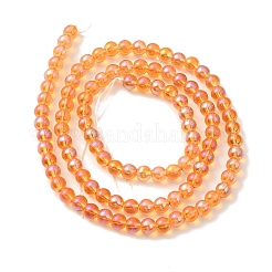 Прозрачные стеклянные бусины гальваническим пряди&nbsp;GLAA-T032-T4mm-C01