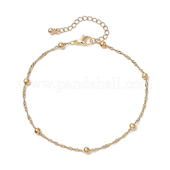 Fußkettchen aus Singapur-Kette aus 304 Edelstahl&nbsp;AJEW-AN00645