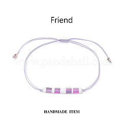 Braccialetto a maglie di semi di vetro&nbsp;BJEW-JB08894-02