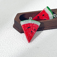 Ohrhänger in Form einer Wassermelone aus Acryllegierung für Damen&nbsp;WG7FCE1-01