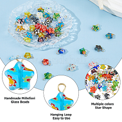 48 шт. подвески из стекла миллефиори ручной работы&nbsp;PALLOY-HS00028