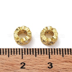 Cremagliera placcatura micro ottone spianare perline zirconi&nbsp;KK-H451-12G