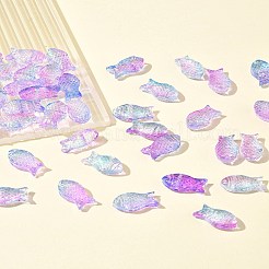 50pcs perles de verre transparentes peintes à la bombe&nbsp;GLAA-FS0002-06A