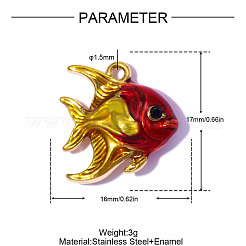 Anhänger aus Edelstahl 304&nbsp;STAS-OY015-10G