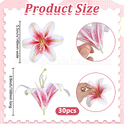 Cabezas de flores de lirio artificiales de pvc&nbsp;DIY-WH0591-594
