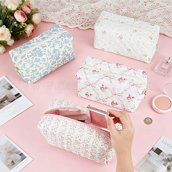 4 bolsa rectangular de algodón para cosméticos de 4 colores&nbsp;AJEW-WA0005-14A