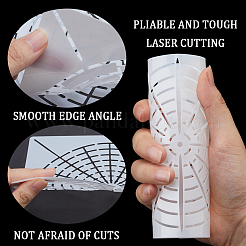 3 набор из 3 пластиковых шаблонов для тай-дай&nbsp;DIY-GF0008-55