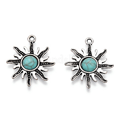 Pendentifs de turquoise synthétique&nbsp;PALLOY-TAC0044-53AS