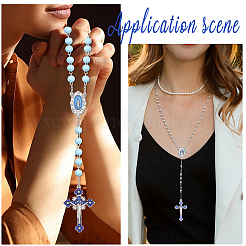 Kit de colgante y eslabones de aleación de esmalte de rosario azul (20 pieza&nbsp;FIND-SC0021-26
