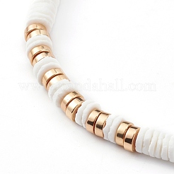 Collane di perline bianche coperture naturali&nbsp;NJEW-JN03324