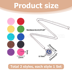 2 ensemble de pendentifs en alliage creux pour diffuseur d'huiles essentielles&nbsp;NJEW-HS0001-22A