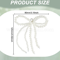 Пластиковые украшения для обуви из искусственного жемчуга и сплава&nbsp;FIND-WH0152-681