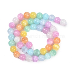 Fili di perline di selenite naturale color macaron&nbsp;X-G-F780-A01-02