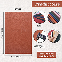 10 foglio di tessuto in PVC con motivo lichee a 10 colori&nbsp;FIND-CL0002-19