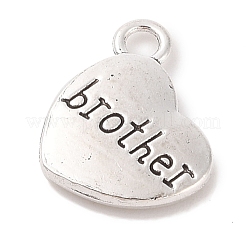 Тибетском стиле сердце сплава подвески&nbsp;TIBEP-Q043-206-RS