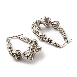 Серьги-кольца в форме капли из нержавеющей стали марки 304&nbsp;EJEW-F319-07P