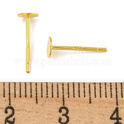 925 серебряная фурнитура для плоских серег-пусетов&nbsp;STER-K167-045C-G