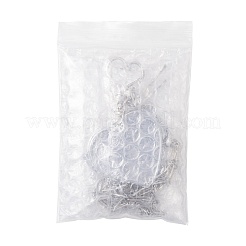 Bolsa de lápiz labial portátil de acero inoxidable con adornos colgantes&nbsp;HJEW-FS00108