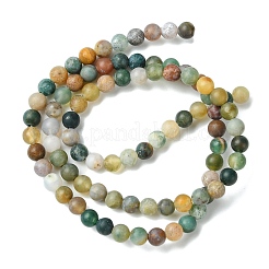 Матовые круглые натуральные индийские бусины агата&nbsp;G-J338-02-4mm