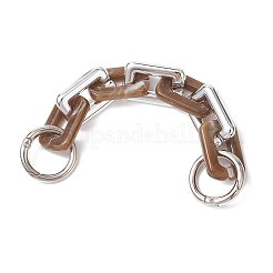 5 шт. 5-цветный акрил с пластиковой прямоугольной цепочкой CCB для удлинительных цепей&nbsp;AJEW-BA00176