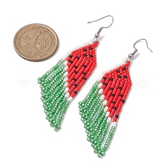 Серьга-гвоздик из нержавеющей стали 304 со стеклянным подвесом&nbsp;EJEW-MZ00172