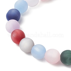 Эластичные браслеты из смоляных бусин кошачий глаз для мужчин и женщин&nbsp;BJEW-JB12103