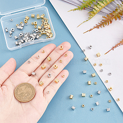 120шт 4 стиля латунные распорные бусины&nbsp;KK-CA0003-21