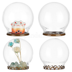 8 ensemble de 2 couvercles de dôme en verre de style&nbsp;DJEW-PH0001-28