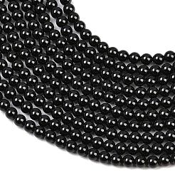 Натуральный черный шпинель нити круглый шарик&nbsp;G-A130-3mm-32A