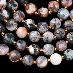 Нити из натуральных бусин красного древесного агата&nbsp;G-K389-B89-01